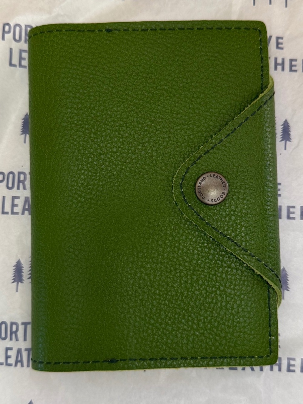 NWT Portland Leather Goods PLG Small Snap Journal in Mantis Green